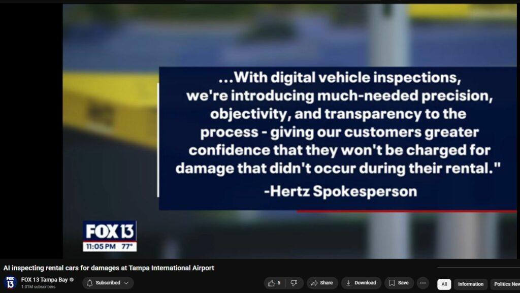 AI inspections of Rental Car returns